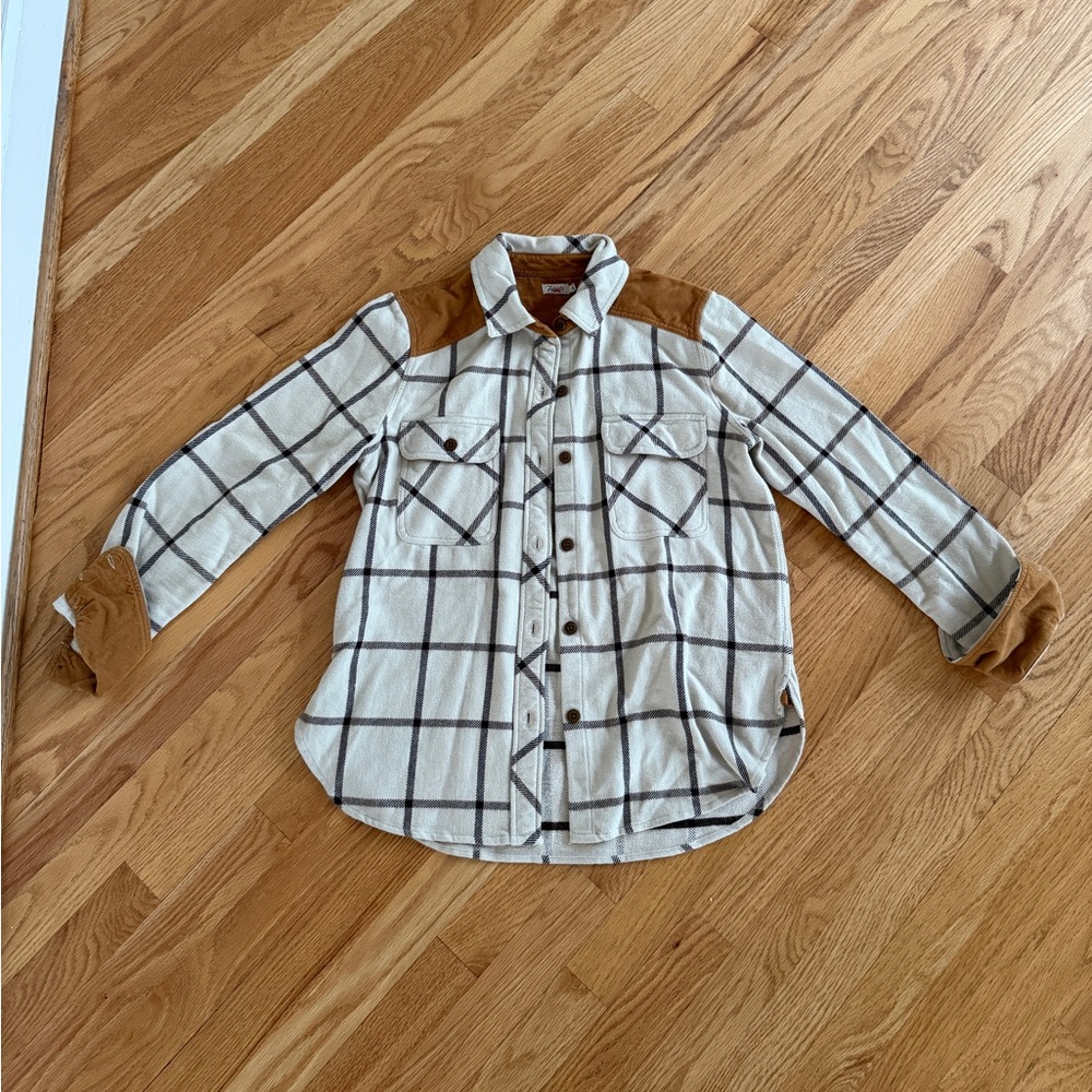 Faherty plaid sweater shirt